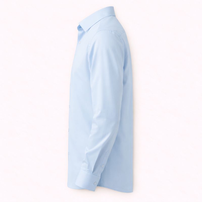 Modern Fit Sky Blue Formal Shirt - Image 3
